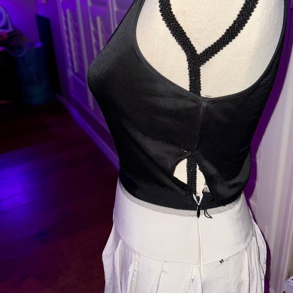 BCBGMaxAzria Black and White Backless Dress - Picture 4 of 8